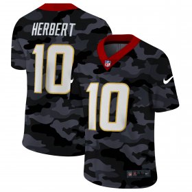 Cheap Los Angeles Chargers #10 Justin Herbert Men\'s Nike 2020 Black CAMO Vapor Untouchable Limited Stitched NFL Jersey