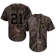 Wholesale Cheap Nationals #21 Tanner Rainey Camo Realtree Collection Cool Base Stitched Youth MLB Jersey