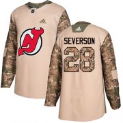Wholesale Cheap Adidas Devils #28 Damon Severson Camo Authentic 2017 Veterans Day Stitched NHL Jersey