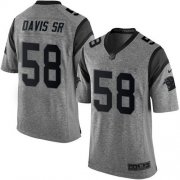 Wholesale Cheap Nike Panthers #58 Thomas Davis Sr Gray Men's Stitched NFL Limited Gridiron Gray Jersey