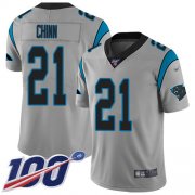 Wholesale Cheap Nike Panthers #21 Jeremy Chinn Silver Men's Stitched NFL Limited Inverted Legend 100th Season Jersey