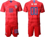 Wholesale Cheap USA Personalized Away Soccer Country Jersey