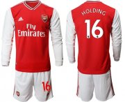 Wholesale Cheap Arsenal #16 Holding Red Home Long Sleeves Soccer Club Jersey