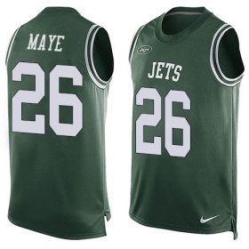 Wholesale Cheap Nike Jets #26 Marcus Maye Green Team Color Men\'s Stitched NFL Limited Tank Top Jersey