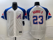 Wholesale Cheap Men's Atlanta Braves #23 Michael Harris II White 2023 City Connect Flex Base Stitched Baseball Jersey