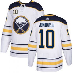 Wholesale Cheap Adidas Sabres #10 Henri Jokiharju White Road Authentic Stitched NHL Jersey