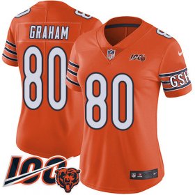 Wholesale Cheap Nike Bears #80 Jimmy Graham Orange Women\'s Stitched NFL Limited Rush 100th Season Jersey
