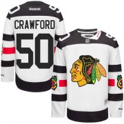 Wholesale Cheap Blackhawks #50 Corey Crawford White 2016 Stadium Series Stitched Youth NHL Jersey