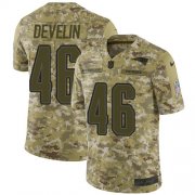 Wholesale Cheap Nike Patriots #46 James Develin Camo Men's Stitched NFL Limited 2018 Salute To Service Jersey