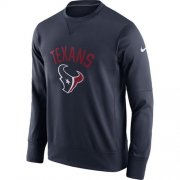 Wholesale Cheap Men's Houston Texans Nike Navy Sideline Circuit Performance Sweatshirt
