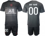 Wholesale Cheap Men 2021-2022 ClubParis Saint-GermainSecond away black customized Soccer Jersey