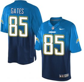 Wholesale Cheap Nike Chargers #85 Antonio Gates Electric Blue/Navy Blue Men\'s Stitched NFL Elite Fadeaway Fashion Jersey