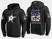 Wholesale Cheap Stars #29 Greg Pateryn NHL Banner Wave Usa Flag Black Hoodie