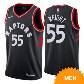 Wholesale Cheap Men\'s Nike Toronto Raptors #55 Delon Wright Black Statement Edition Swingman Jersey
