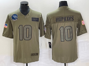 Wholesale Cheap Men's Tennessee Titans #10 DeAndre Hopkins NEW Olive 2019 Salute To Service Stitched Nike Limited Jersey