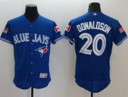 Wholesale Cheap Blue Jays #20 Josh Donaldson Blue Fashion Stars & Stripes Flexbase Authentic Stitched MLB Jersey