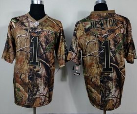 Wholesale Cheap Nike Panthers #1 Cam Newton Camo Realtree Men\'s Stitched NFL Elite Jersey
