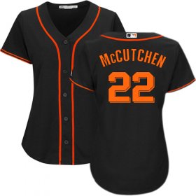 Wholesale Cheap Giants #22 Andrew McCutchen Black Alternate Women\'s Stitched MLB Jersey