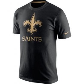 Wholesale Cheap Men\'s New Orleans Saints Nike Black Championship Drive Gold Collection Performance T-Shirt