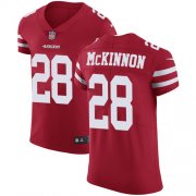 Wholesale Cheap Nike 49ers #28 Jerick McKinnon Red Team Color Men's Stitched NFL Vapor Untouchable Elite Jersey
