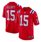 Wholesale Cheap Men's New England Patriots #15 Ezekiel Elliott Red Stitched Game Jersey