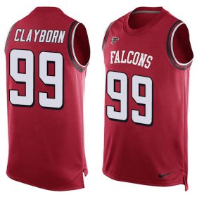 Wholesale Cheap Nike Falcons #99 Adrian Clayborn Red Team Color Men\'s Stitched NFL Limited Tank Top Jersey