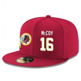 Wholesale Cheap Washington Redskins #16 Colt McCoy Snapback Cap NFL Player Red with White Number Stitched Hat