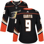 Wholesale Cheap Adidas Ducks #9 Paul Kariya Black Home Authentic Women's Stitched NHL Jersey