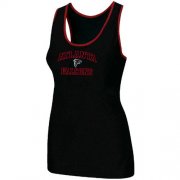 Wholesale Cheap Women's Nike Atlanta Falcons Heart & Soul Tri-Blend Racerback Stretch Tank Top Black