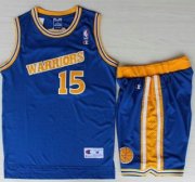 Wholesale Cheap Golden State Warriors #15 Latrell Sprewell Blue Hardwood Classics NBA Jerseys Shorts Suits