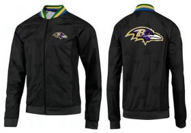 Wholesale Cheap NFL Baltimore Ravens Team Logo Jacket Black_4