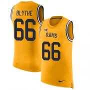 Wholesale Cheap Nike Rams #66 Austin Blythe Gold Men's Stitched NFL Limited Rush Tank Top Jersey