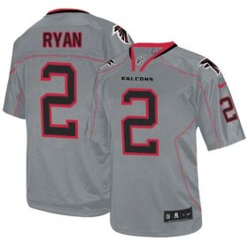 Wholesale Cheap Nike Falcons #2 Matt Ryan Lights Out Grey Men\'s Stitched NFL Elite Jersey