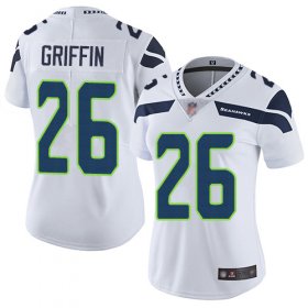 Wholesale Cheap Nike Seahawks #26 Shaquem Griffin White Women\'s Stitched NFL Vapor Untouchable Limited Jersey