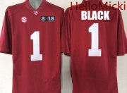 Wholesale Cheap Men's Alabama Crimson Tide #1 Chris Black Red 2016 BCS patch College Football Nike Limited Jersey