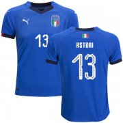 Wholesale Cheap Italy #13 Astori Home Kid Soccer Country Jersey