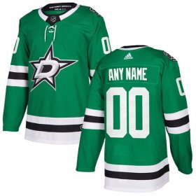 Wholesale Cheap Men\'s Adidas Stars Personalized Authentic Green Home NHL Jersey