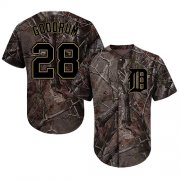 Wholesale Cheap Tigers #28 Niko Goodrum Camo Realtree Collection Cool Base Stitched MLB Jersey