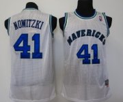Wholesale Cheap Dallas Mavericks #41 Dirk Nowitzki White Swingman Throwback Jersey