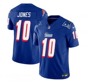 Wholesale Cheap Men\'s New England Patriots #10 Mac Jones Blue 2023 F.U.S.E. Vapor Limited Football Stitched Jersey