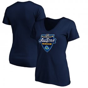 Wholesale Cheap Women\'s 2020 NHL All-Star Game V-Neck T-Shirt Navy