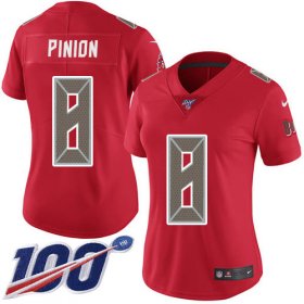 Wholesale Cheap Nike Buccaneers #8 Bradley Pinion Red Women\'s Stitched NFL Limited Rush 100th Season Jersey