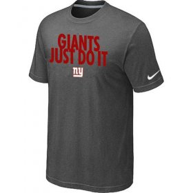 Wholesale Cheap Nike New York Giants Just Do It Dark Grey T-Shirt