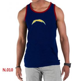Wholesale Cheap Men\'s Nike NFL Los Angeles Chargers Sideline Legend Authentic Logo Tank Top Dark Blue_2