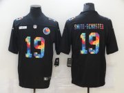 Wholesale Cheap Men's Pittsburgh Steelers #19 JuJu Smith-Schuster Multi-Color Black 2020 NFL Crucial Catch Vapor Untouchable Nike Limited Jersey