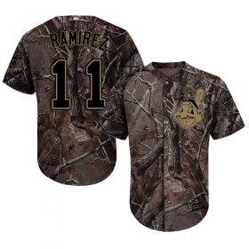 Wholesale Cheap Indians #11 Jose Ramirez Camo Realtree Collection Cool Base Stitched MLB Jersey