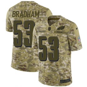 Wholesale Cheap Nike Eagles #53 Nigel Bradham Camo Men\'s Stitched NFL Limited 2018 Salute To Service Jersey