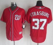 Wholesale Cheap Nationals #37 Stephen Strasburg Red New Cool Base Stitched MLB Jersey