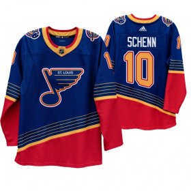 Wholesale Cheap St. Louis Blues #10 Brayden Schenn 90s Vintage 2019-20 Authentic Royal NHL Jersey