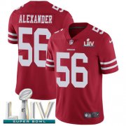 Wholesale Cheap Nike 49ers #56 Kwon Alexander Red Super Bowl LIV 2020 Team Color Men's Stitched NFL Vapor Untouchable Limited Jersey